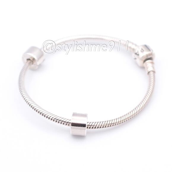 Two - Authentic PANDORA Smooth Plain Clips - 790138 - Picture 8 of 10